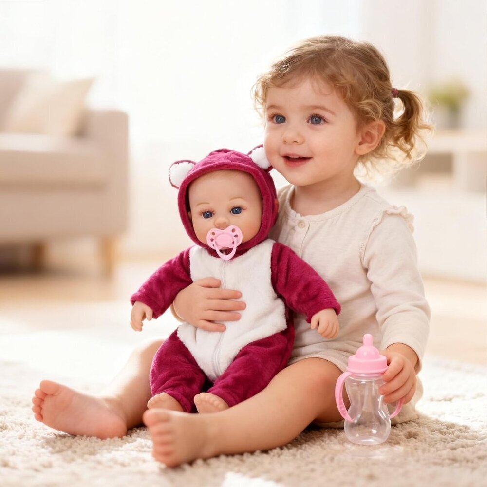 18 Inch Lifelike Newborn Real Life Soft Body Baby Doll With Accessories Pajamas - Picture 7 of 7